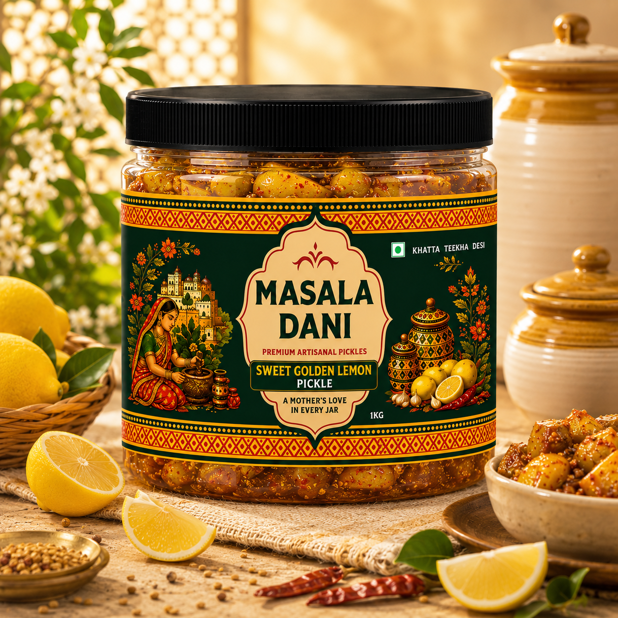Sweet Golden Lemon Pickle